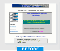 Before and After animation of an Upgraded Web Site