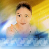 Woman smiling.